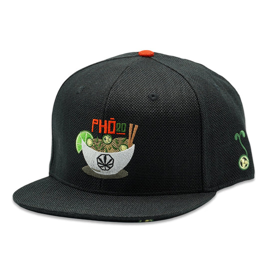 Pho 20 Black Fitted Hat Grassroots California