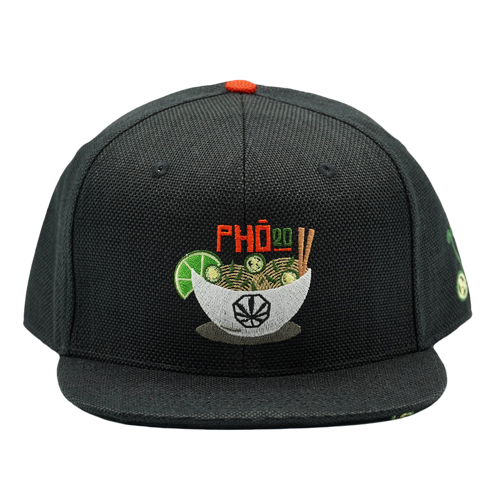 Pho 20 Black Fitted Hat Grassroots California