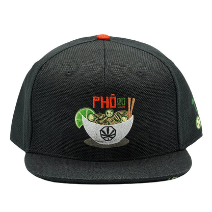 Pho 20 Black Fitted Hat Grassroots California