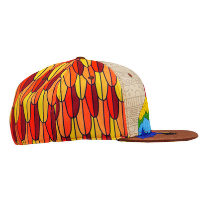 Red Macaw Feathers Fitted Hat Grassroots California