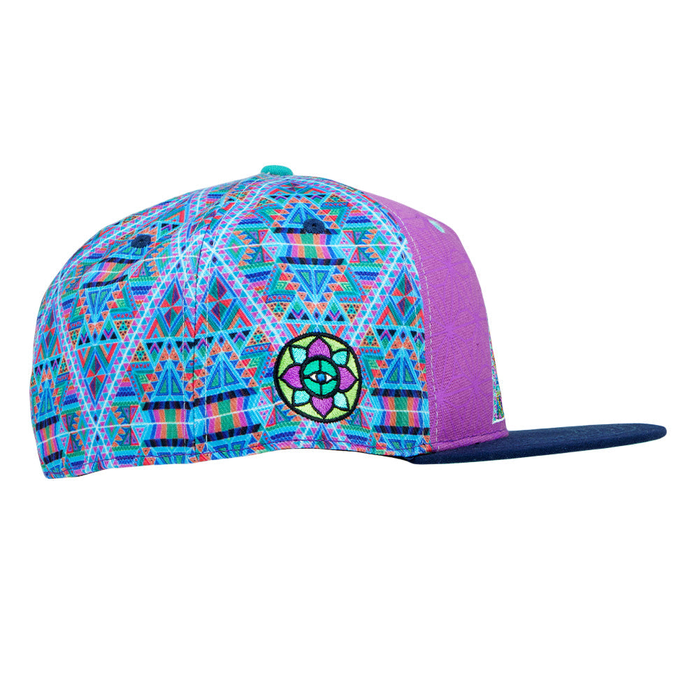 Chris Dyer DMT Triangles Purple Fitted Hat Grassroots California