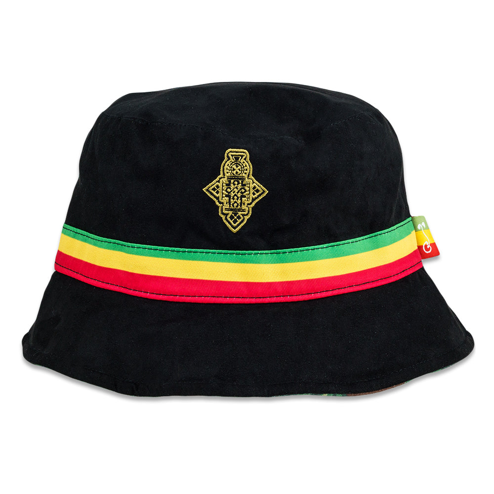 Rasta Cross Reversible Bucket Hat Grassroots California