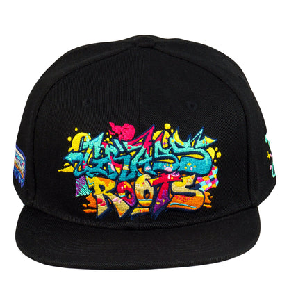 Nicko Handstyle Black Fitted Hat Grassroots California