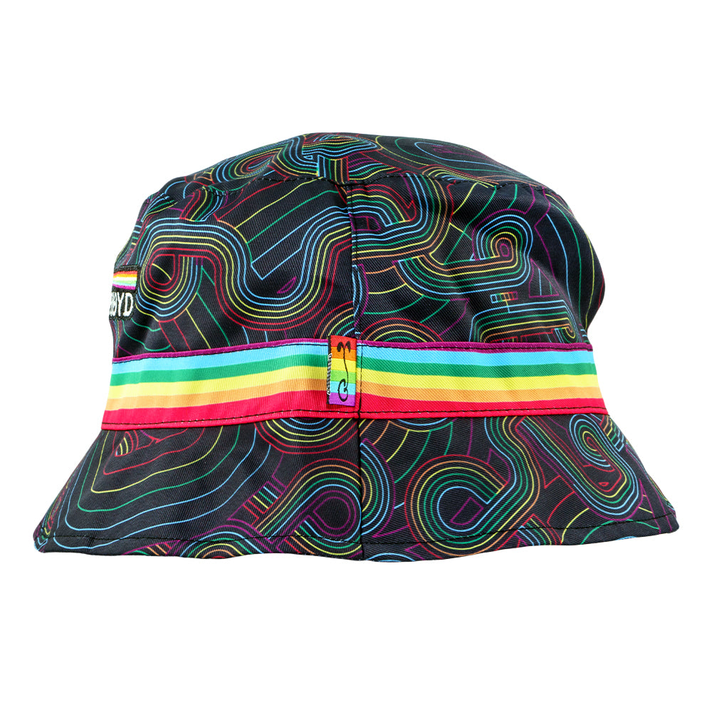 Pink Floyd DSOTM V2 Black Rainbow Reversible Bucket Hat Grassroots California