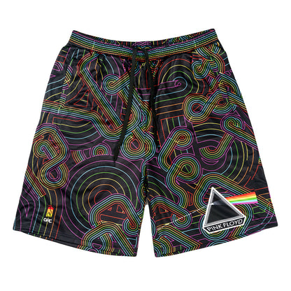 Pink Floyd DSOTM V2 Black Rainbow Mesh Shorts Grassroots California