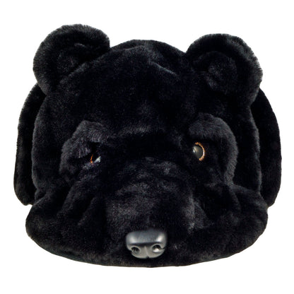 Black Bear Fur Earflap Snapback Hat Grassroots California