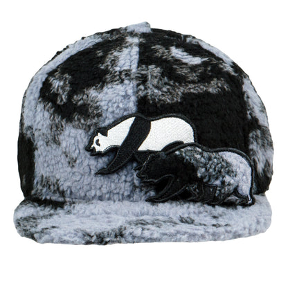 Removable Bear Panda Dyed Fleece Snapback Hat Grassroots California