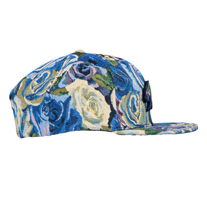 Removable Bear Blue Flowers Snapback Hat Grassroots California