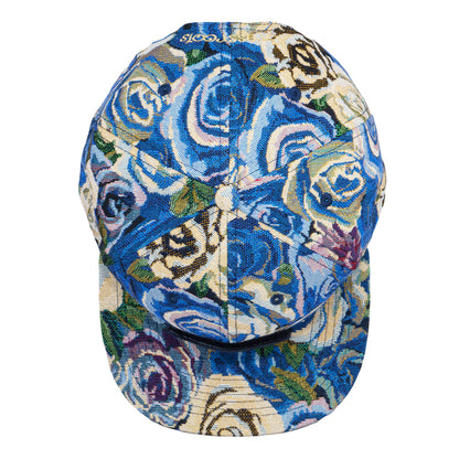 Removable Bear Blue Flowers Snapback Hat Grassroots California