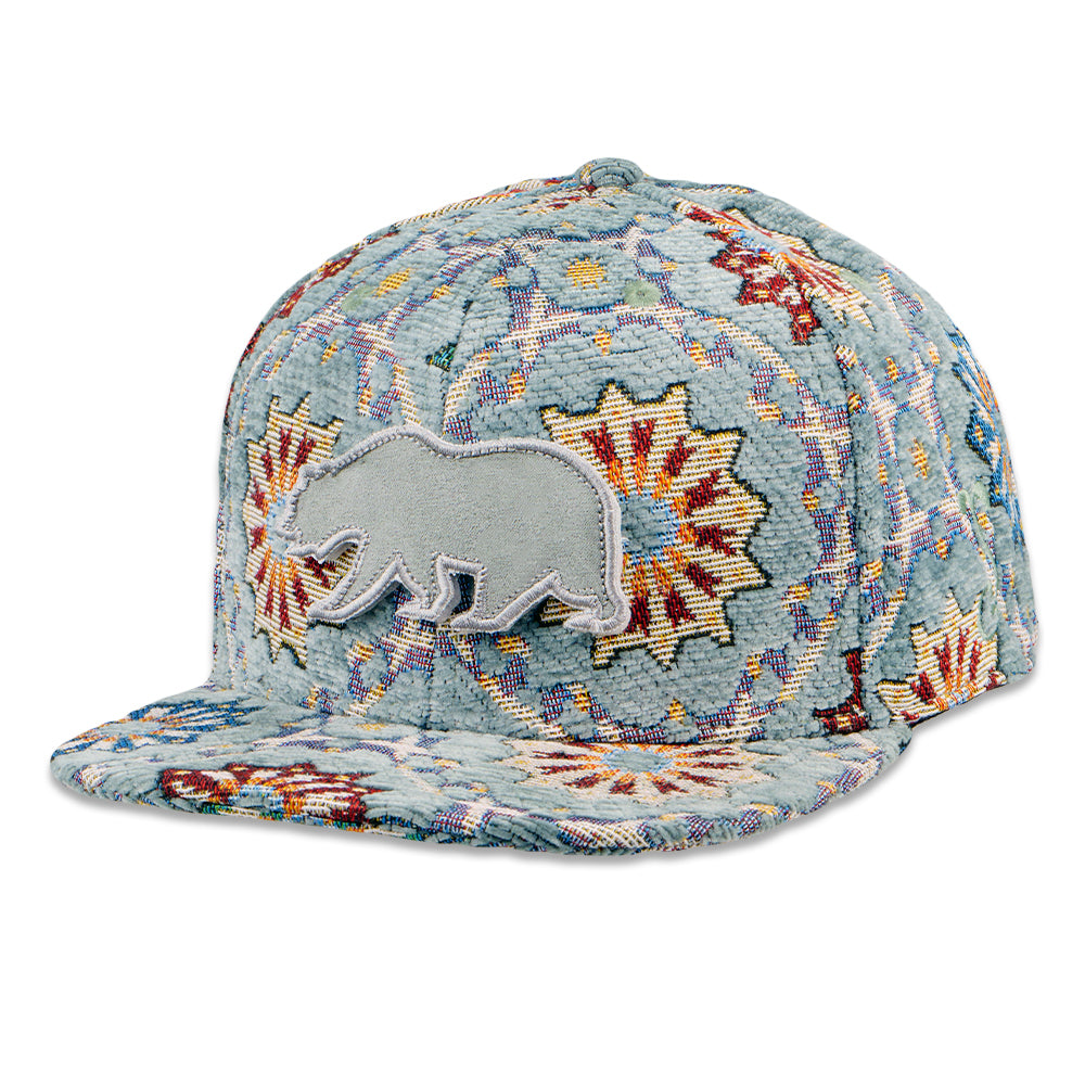 Removable Bear Gray Mosaic Fitted Hat Grassroots California