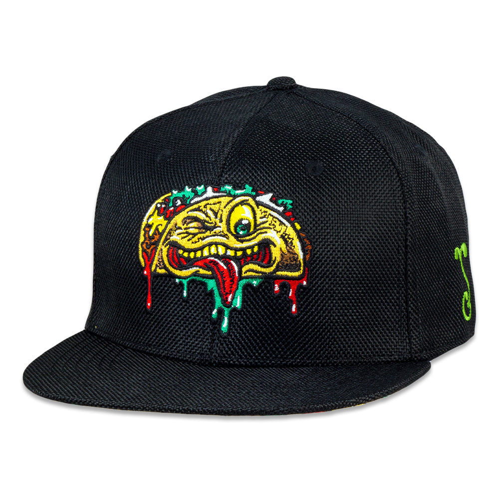 Jimbo Phillips Dripping Taco Black Fitted Hat Grassroots California