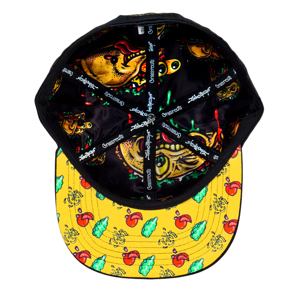 Jimbo Phillips Dripping Taco Black Fitted Hat Grassroots California