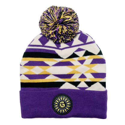 Sahara Purple Pom Beanie Grassroots California