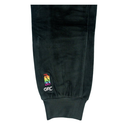 Pink Floyd DSOTM V2 Black Rainbow Velour Joggers Grassroots California