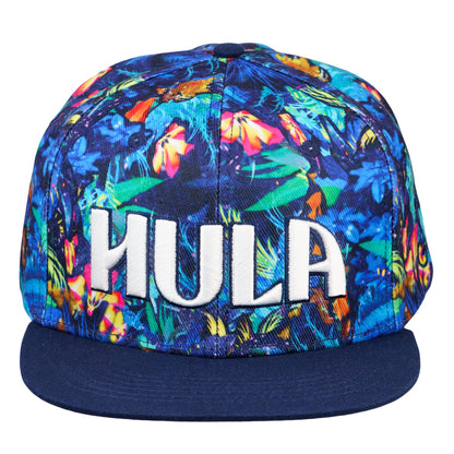 Hulaween Blue Floral Snapback Hat Grassroots California