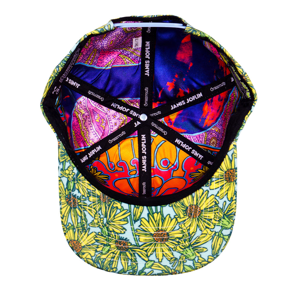 Janis Joplin Yellow Daisies Snapback Hat Grassroots California