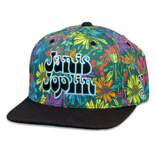 Janis Joplin Rainbow Daisies Snapback Hat Grassroots California