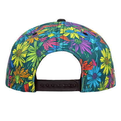 Janis Joplin Rainbow Daisies Snapback Hat Grassroots California