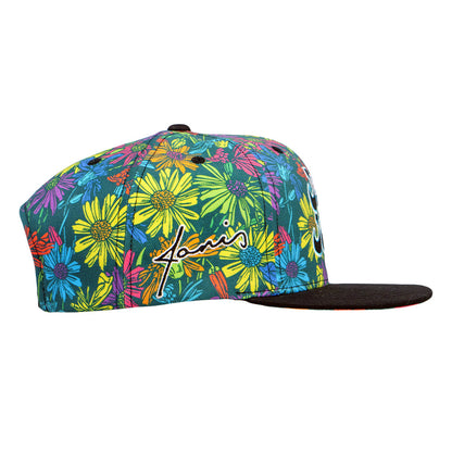 Janis Joplin Rainbow Daisies Snapback Hat Grassroots California