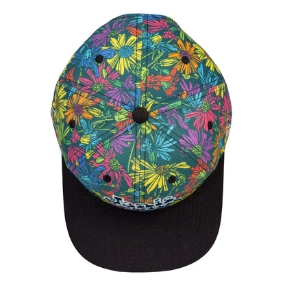 Janis Joplin Rainbow Daisies Snapback Hat Grassroots California