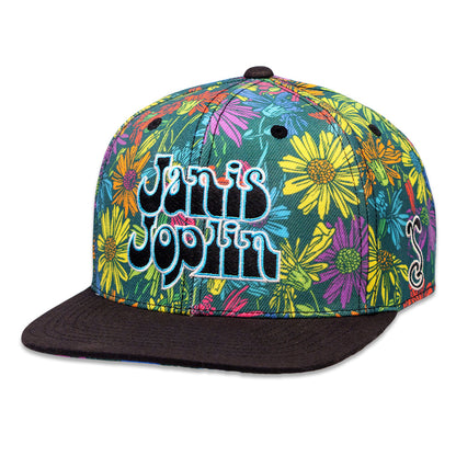 Janis Joplin Rainbow Daisies Fitted Hat Grassroots California