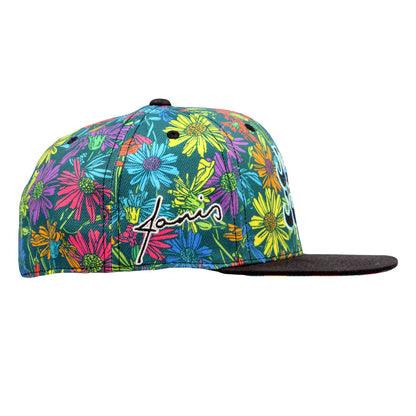 Janis Joplin Rainbow Daisies Fitted Hat Grassroots California