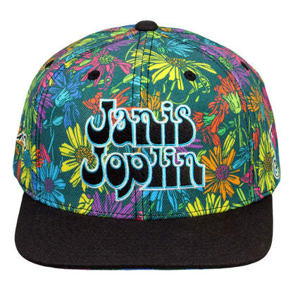 Janis Joplin Rainbow Daisies Fitted Hat Grassroots California