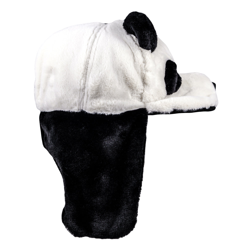 Panda Bear Fur Earflap Fitted Hat Grassroots California