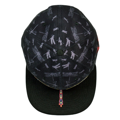 Goose Dragonfly Black Snapback Hat Grassroots California