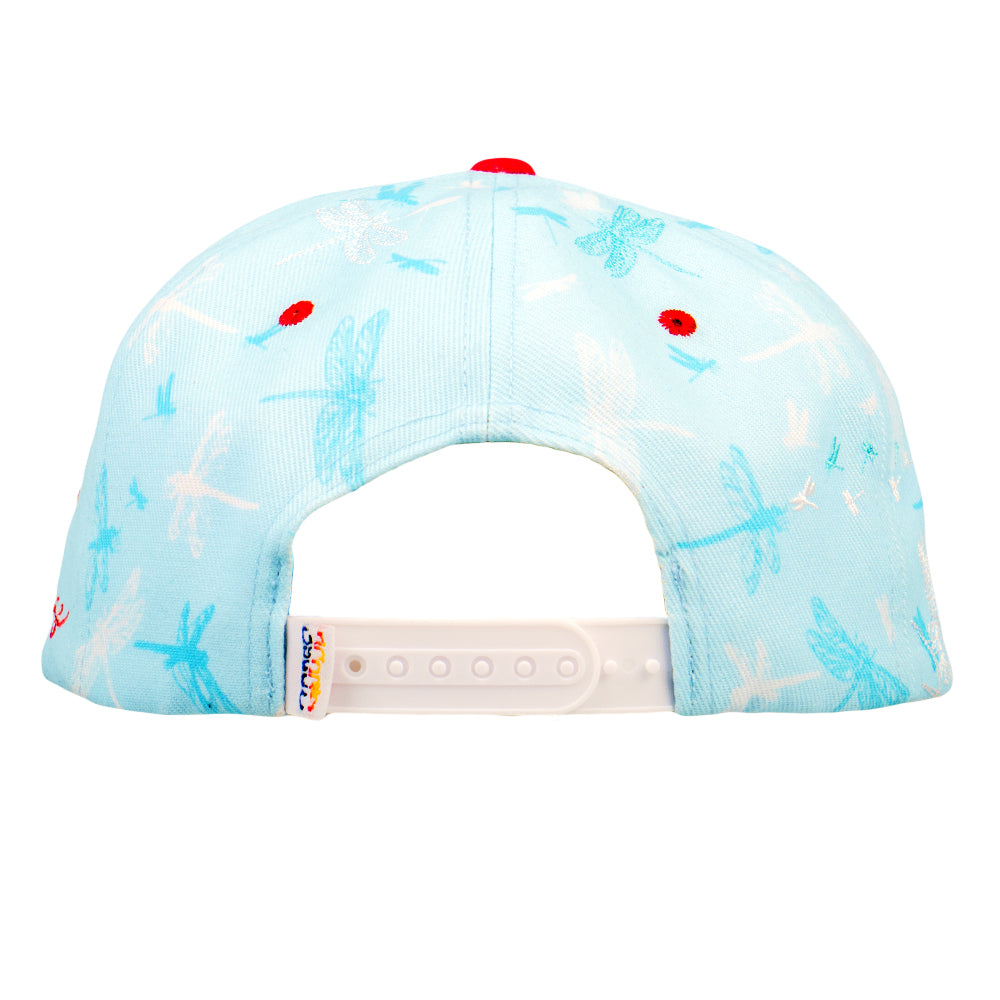 Goose Dragonfly Sky Blue Snapback Hat Grassroots California