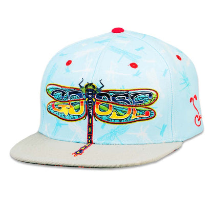 Goose Dragonfly Sky Blue Snapback Hat Grassroots California