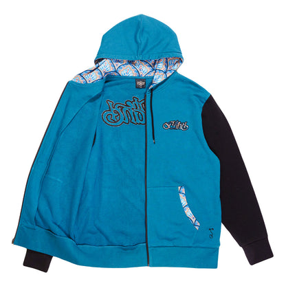 The Band Paisley Blue Zip Up Hoodie Grassroots California