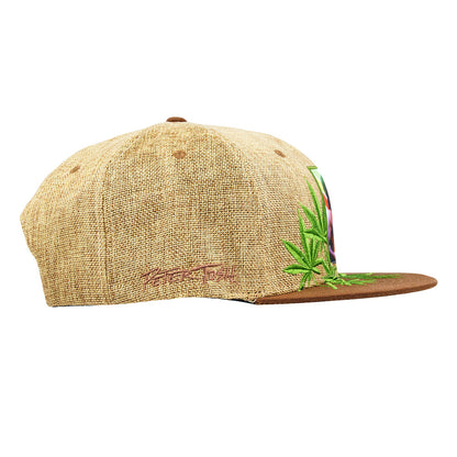 Peter Tosh Tan Leaf Snapback Hat Grassroots California