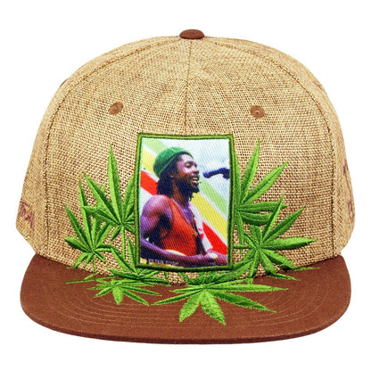 Peter Tosh Tan Leaf Snapback Hat Grassroots California