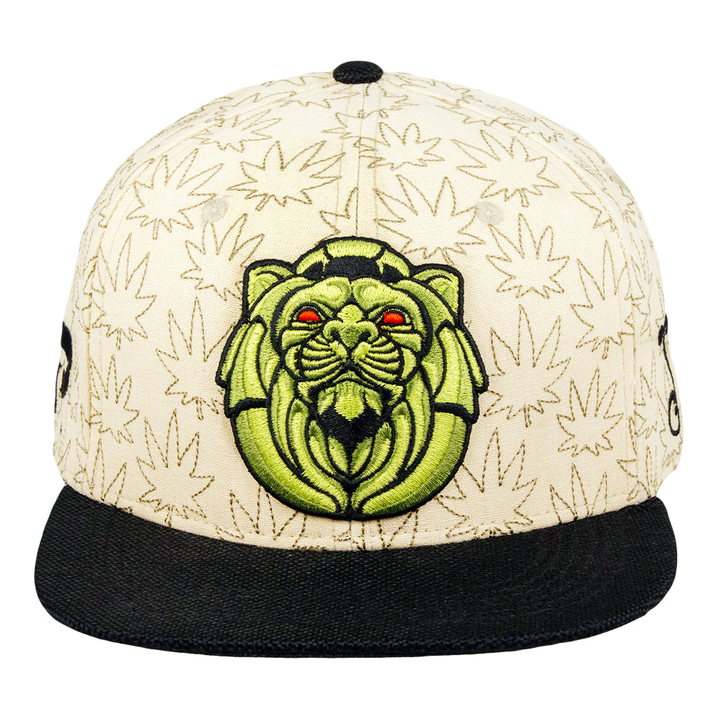 Peter Tosh Lion Statue Tan Fitted Hat Grassroots California