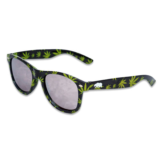 Weed Leaf Black Sunglasses Grassroots California