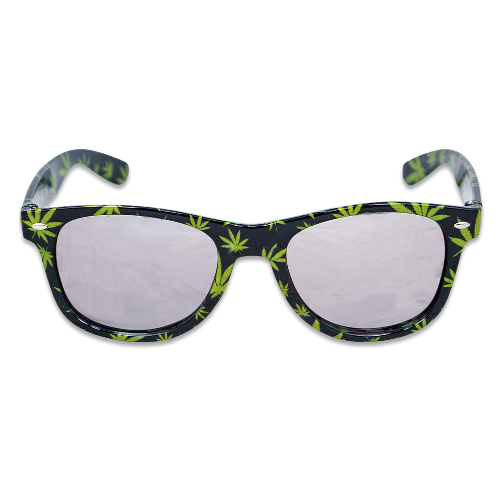 Weed Leaf Black Sunglasses Grassroots California