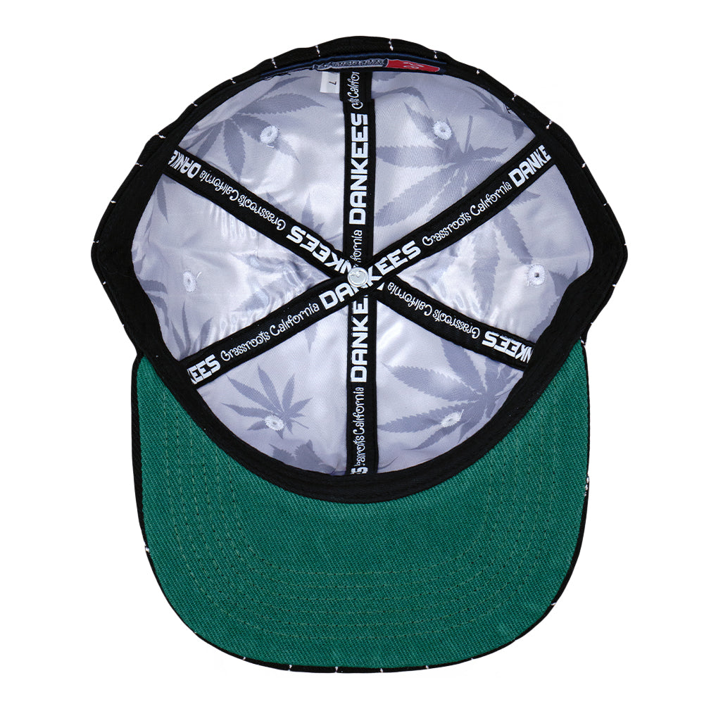 Dankees Black Pinstripe Fitted Hat Grassroots California