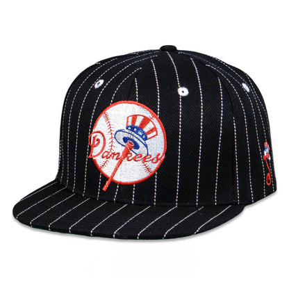 Dankees Black Pinstripe Snapback Hat Grassroots California