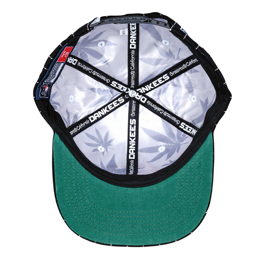 Dankees Black Pinstripe Snapback Hat Grassroots California