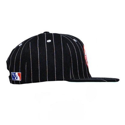 Dankees Black Pinstripe Snapback Hat Grassroots California