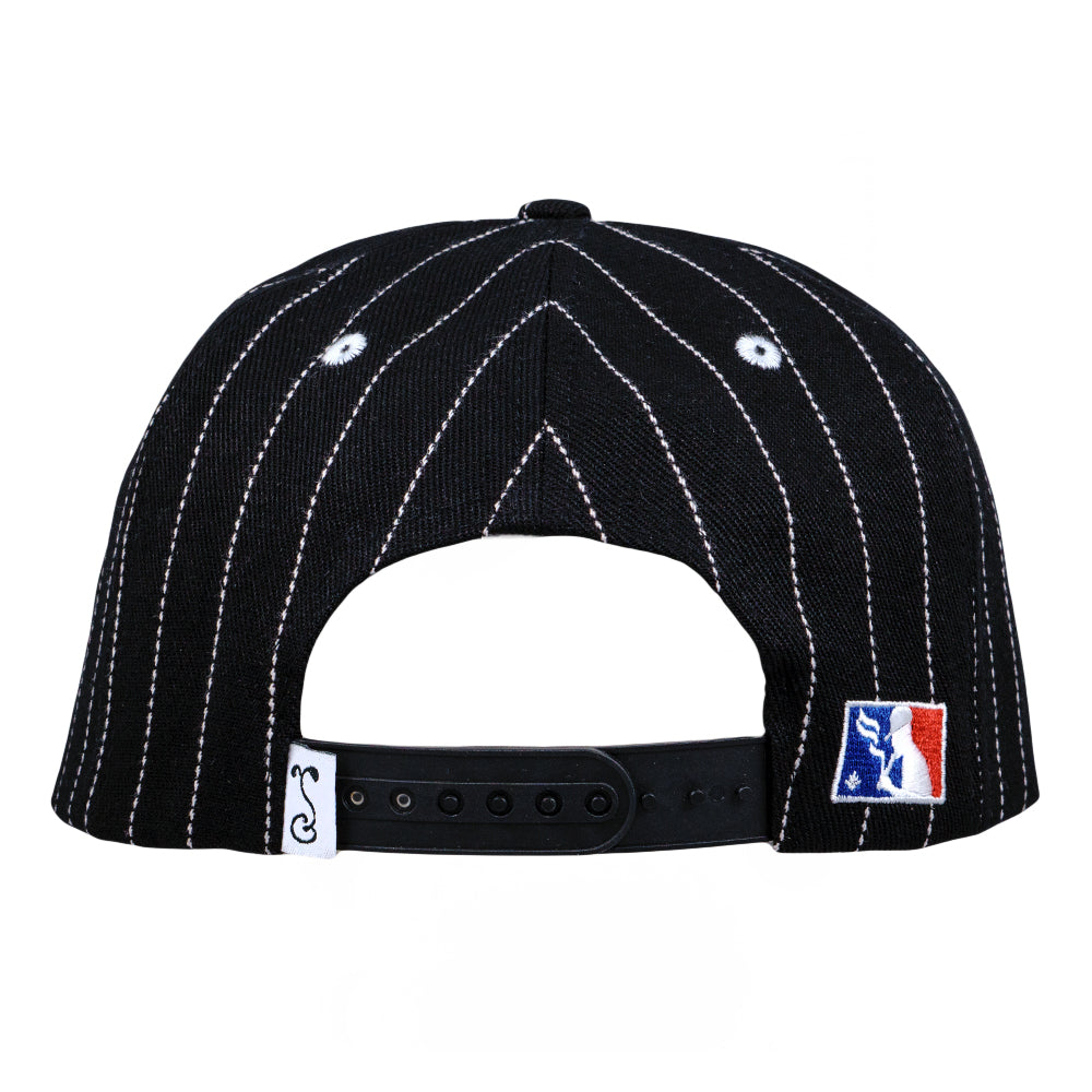 Dankees Black Pinstripe Snapback Hat Grassroots California