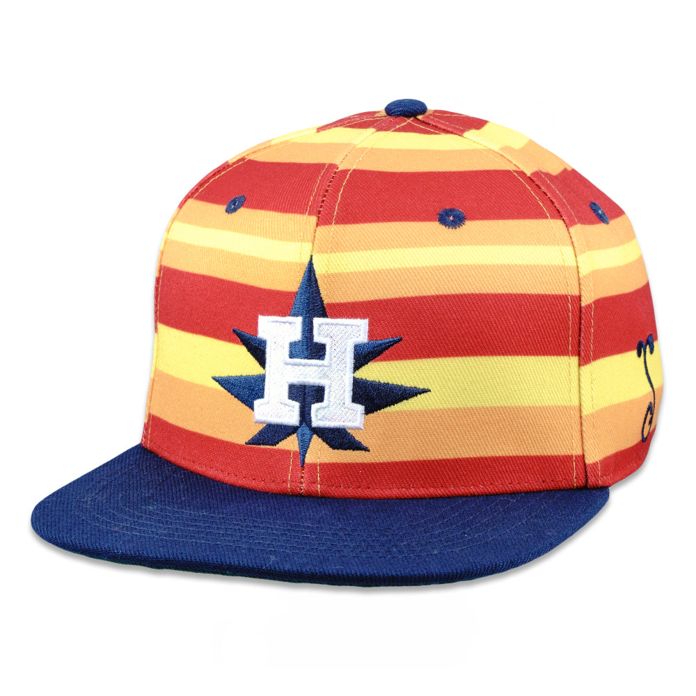 Hashstros Orange Striped Fitted Hat Grassroots California