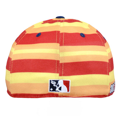 Hashstros Orange Striped Fitted Hat Grassroots California