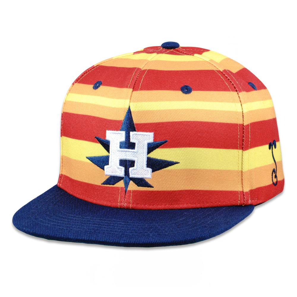 Hashstros Orange Striped Snapback Hat Grassroots California