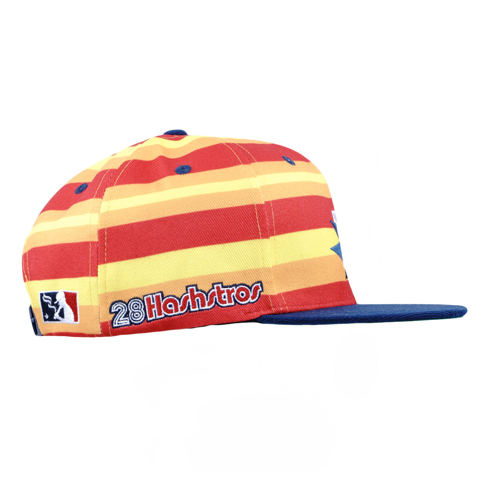 Hashstros Orange Striped Snapback Hat Grassroots California