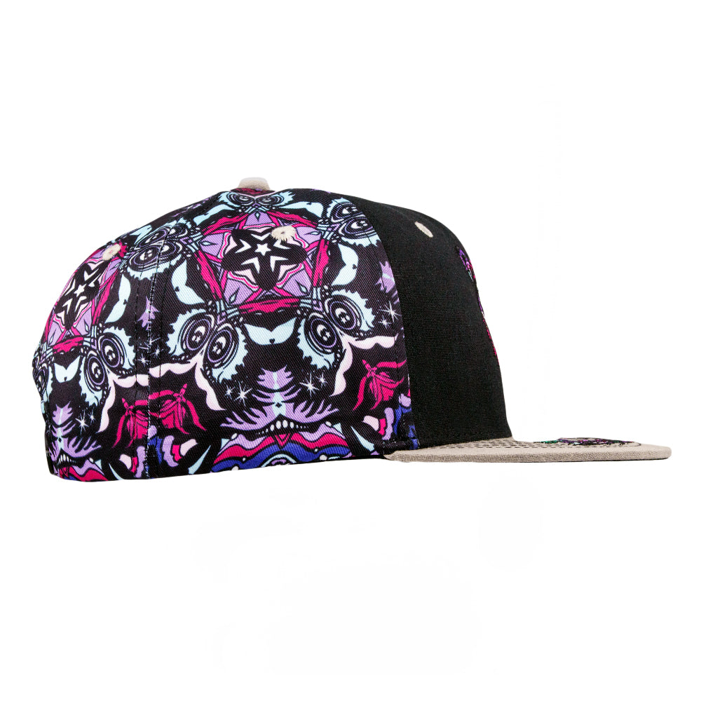 Ellie Paisley Bear Floral Snapback Hat Grassroots California