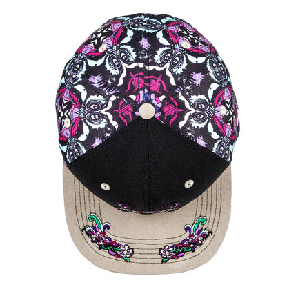 Ellie Paisley Bear Floral Snapback Hat Grassroots California