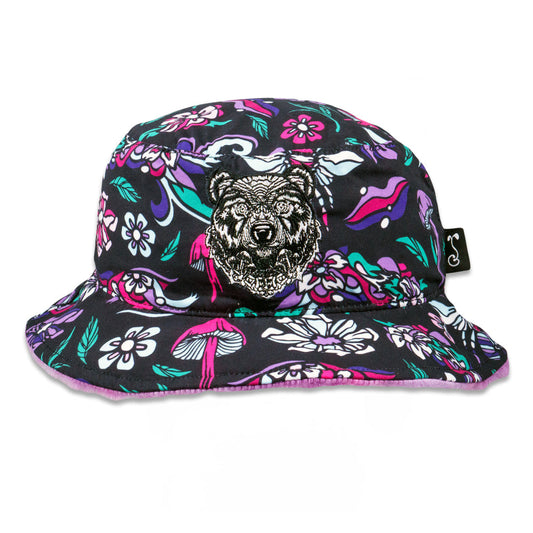 Ellie Paisley Bear Fur Reversible Bucket Hat Grassroots California