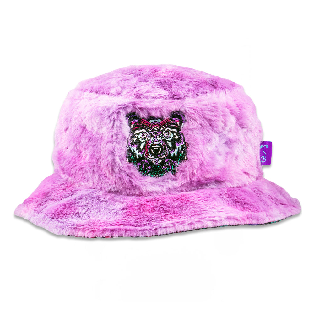 Ellie Paisley Bear Fur Reversible Bucket Hat Grassroots California